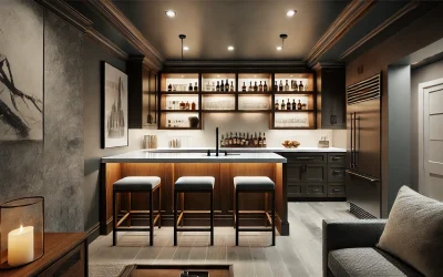 fancy basement wet bar