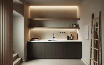 simple basement wet bar